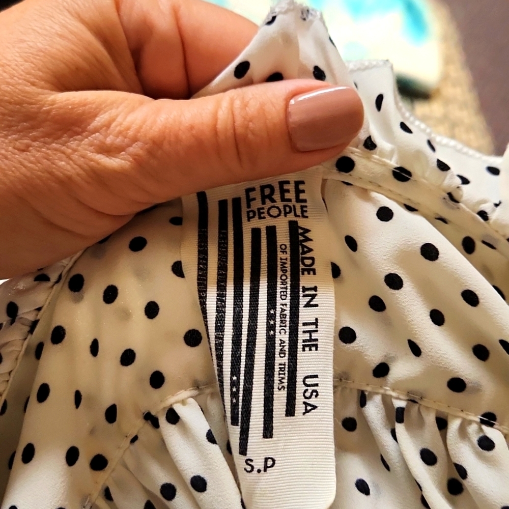 Free People Women's Polka Dot Blouse - Picture 2 of 14
